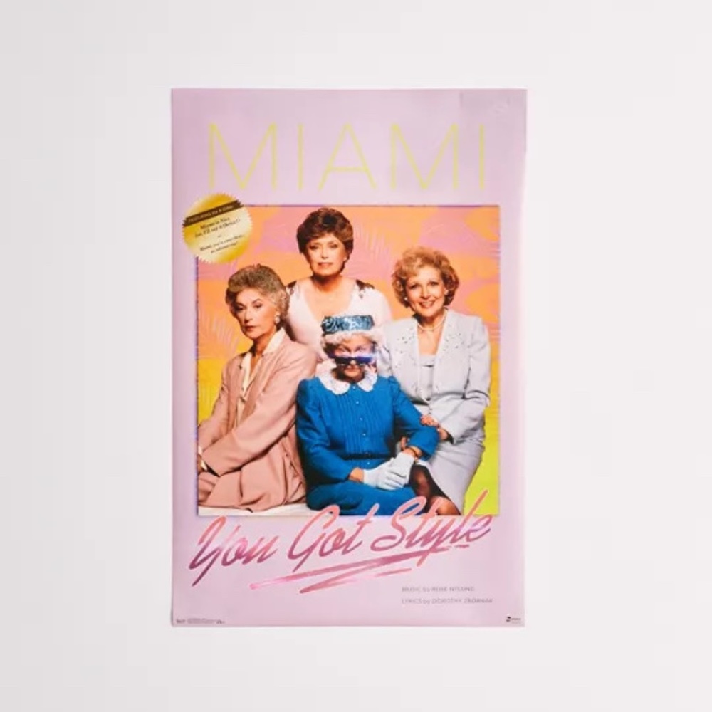 URBAN OUTFITTERS | The Golden Girls Album Poster | NWT - Picture 2 of 2
